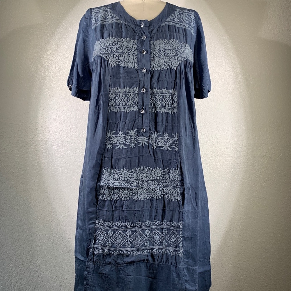 Johnny Was Buttoned Up Tulum Dress S NWT